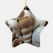 Romantic Tropical Exotic Sea Shells Beach Love Keramisch Ornament (Voorkant)