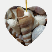 Romantic Tropical Exotic Sea Shells Beach Love Keramisch Ornament (Voorkant)