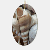 Romantic Tropical Exotic Sea Shells Beach Love Keramisch Ornament (Links)