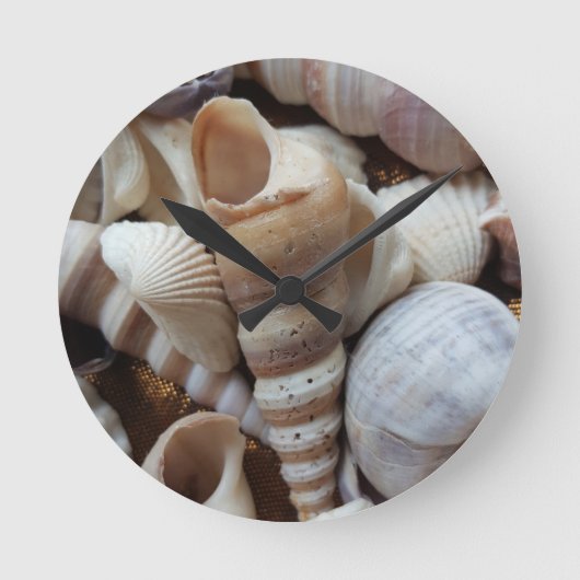 Romantic Tropical Exotic Sea Shells Beach Love Ronde Klok (Voorkant)