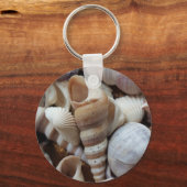 Romantic Tropical Exotic Sea Shells Beach Love Sleutelhanger (Voorkant)
