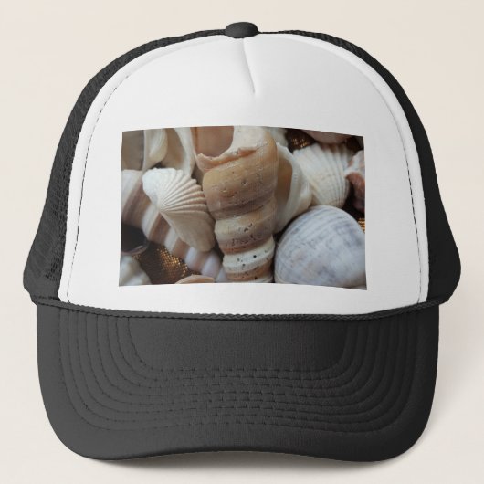 Romantic Tropical Exotic Sea Shells Beach Love Trucker Pet (Voorkant)