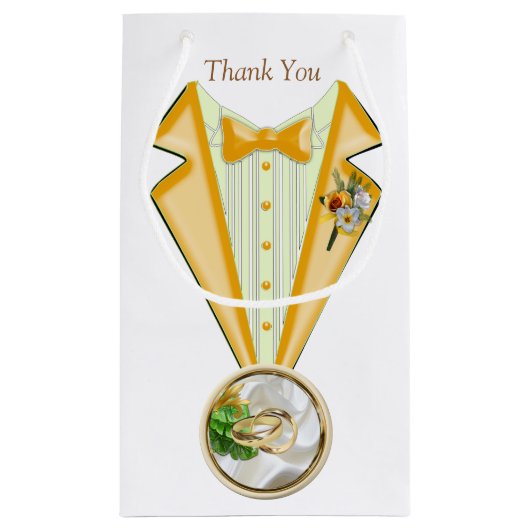 Romantic Tropical Gift Bag Klein Cadeauzakje (Achterkant)