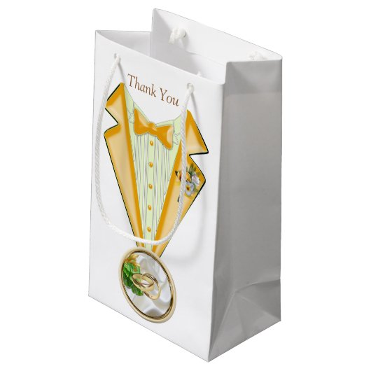 Romantic Tropical Gift Bag Klein Cadeauzakje (Achterkant Gekanteld)