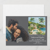 Romantic Tropical Island Wedding Kaart (Voorkant / Achterkant)