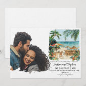 Romantic Tropical Island Wedding Kaart (Voorkant / Achterkant)