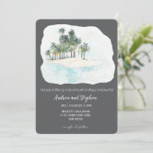 Romantic Tropical Island Wedding Kaart (Staand voorkant)