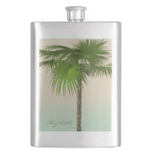 Romantic Tropical Palm Tree - Gepersonaliseerd Flacon (Voorkant)