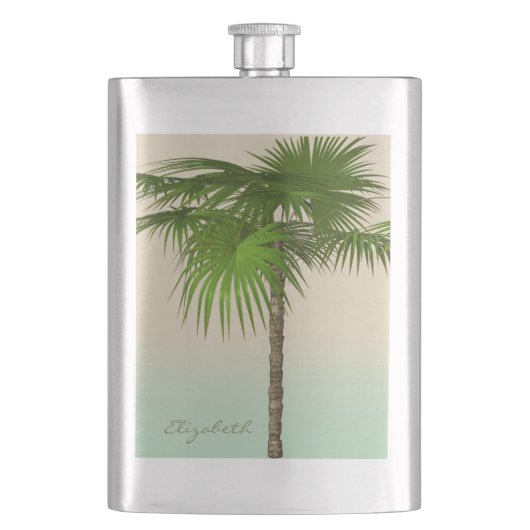 Romantic Tropical Palm Tree - Gepersonaliseerd Flacon (Voorkant)
