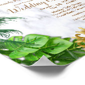 Romantic Tropical Wedding Announement Poster (Hoek)