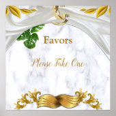 Romantic Tropical Wedding Favors Poster (Voorkant)