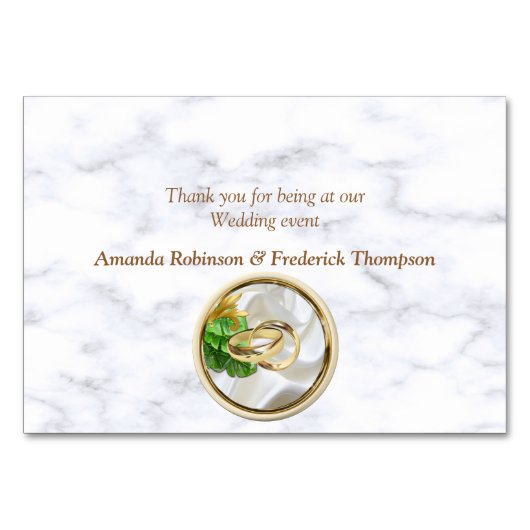 Romantic Tropical Wedding Table cards Kaart (Achterkant)