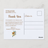 Romantic Tropisch Dank u Briefkaart (Achterkant)