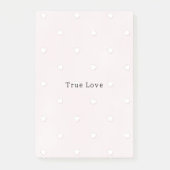 Romantic True Love White Hearts Pink Valentine Post-it® Notes (Voorkant)