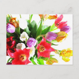Romantic Tulip Flowers Briefkaart