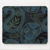 Romantic Turquoise, Blue & Green Paisley Muismat (Voorkant)