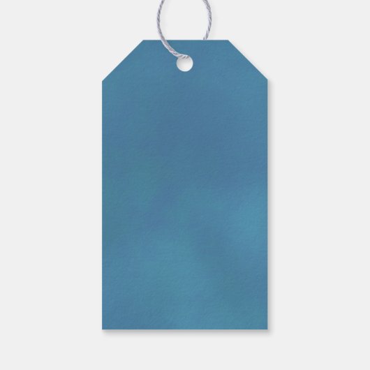 Romantic Turquoise Blue Roos Weddenschap Cadeaulabel (Achterkant)