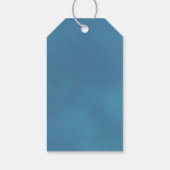 Romantic Turquoise Blue Roos Weddenschap Cadeaulabel (Achterkant)