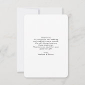 Romantic Turquoise Tropical Beach Wedding Bedankt (Achterkant)