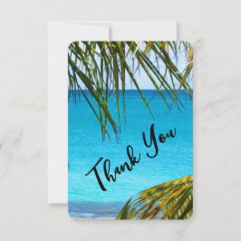 Romantic Turquoise Tropical Beach Wedding Bedankt