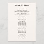 Romantic Tuscan Garden Urn Floral Wedding Programmakaart (Achterkant)