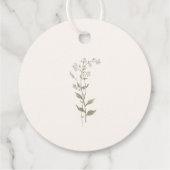 Romantic Tuscan Garden Urn with Flowers Wedding Bedankjes Labels (Achterkant)