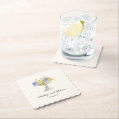 Romantic Tuscan Garden Urn with Flowers Wedding Kartonnen Onderzetters (Insitu)