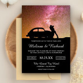 Romantic Twilight Galaxy Couple Wedding Invitation Kaart