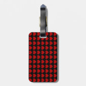 Romantic Valentijn Love Heart Red Bagagelabel (Achterkant verticaal)