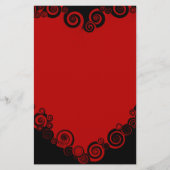 Romantic Valentijn Love Heart Red Briefpapier (Voorkant)