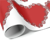 Romantic Valentijn Love Heart Red Cadeaupapier (Rol Hoek)