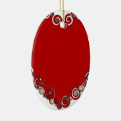 Romantic Valentijn Love Heart Red Keramisch Ornament (Rechts)