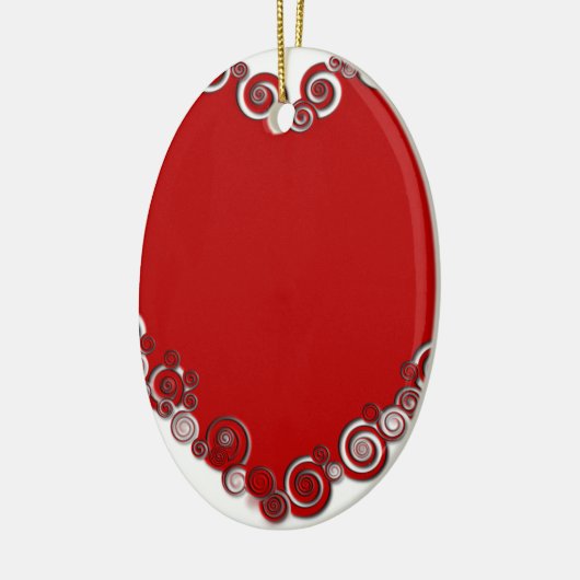 Romantic Valentijn Love Heart Red Keramisch Ornament (Links)