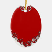 Romantic Valentijn Love Heart Red Keramisch Ornament (Voorkant)