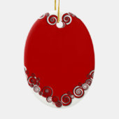 Romantic Valentijn Love Heart Red Keramisch Ornament (Achterkant)