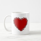 Romantic Valentijn Love Heart Red Koffiemok (Links)