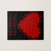 Romantic Valentijn Love Heart Red Legpuzzel (Horizontaal)
