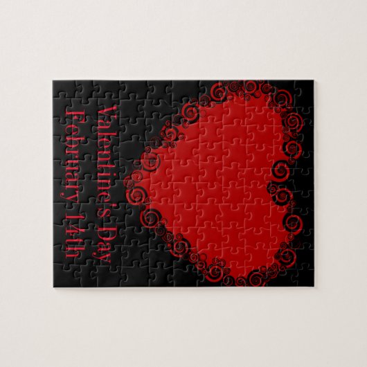 Romantic Valentijn Love Heart Red Legpuzzel (Horizontaal)