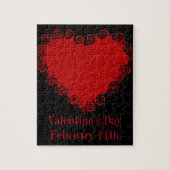 Romantic Valentijn Love Heart Red Legpuzzel (Verticaal)