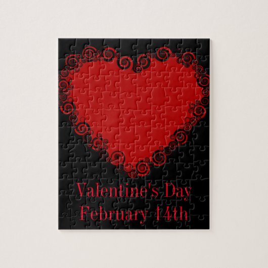 Romantic Valentijn Love Heart Red Legpuzzel (Verticaal)