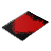 Romantic Valentijn Love Heart Red Notitieboek (Linkerzijde)