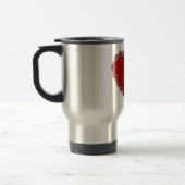 Romantic Valentijn Love Heart Red Reisbeker (Links)