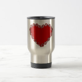 Romantic Valentijn Love Heart Red Reisbeker