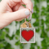 Romantic Valentijn Love Heart Red Sleutelhanger (Hand)