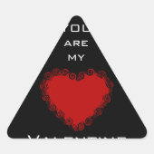 Romantic Valentijn Love Heart Red Sticker (Voorkant)