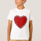 Romantic Valentijn Love Heart Red T-shirt (Voorkant)