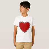 Romantic Valentijn Love Heart Red T-shirt (Voorkant volledig)