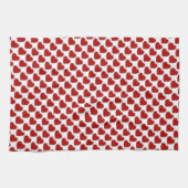 Romantic Valentijn Love Heart Red Theedoek (Horizontaal)