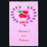 Romantic Valentijns Agenda 2009 Kalender<br><div class="desc">De liefste Kalender van 2009 om veranderende tekst,  doopvont,  grootte,  kleur en de kleur van de achtergrond eveneens te personaliseren u verkiest. Geweldig geschenk in de Valentijnsdag!</div>
