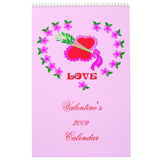 Romantic Valentijns Agenda 2009 Kalender (Hoes)